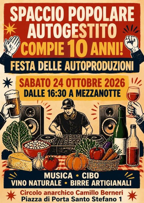 FESTA 10 ANNI DI SPACCIO POPOLARE AUTOGESTITO